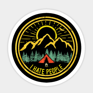 Camping I Hate People Shirt Funny Camp Lovers Sticker